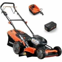 40V Akku Rasenmäher E148CV - Set Mit Akku Und Ladegerät FUXTEC