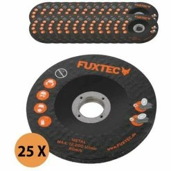 FUXTEC 25er Set 115mm Trennscheiben Für Metall, Stahl & Inox Für 20V Akku Winkelschleifer FX-E1WS20
