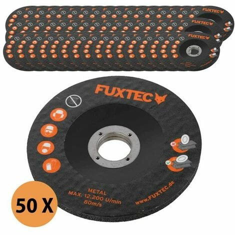 FUXTEC 50er Set 115mm Trennscheiben für Metall, Stahl und INOX für 20V Akku Winkelschleifer FX-E1WS20 FUXTEC 50er Set 115mm Trennscheiben Für Metall, Stahl Und INOX Für 20V Akku Winkelschleifer FX-E1WS20 -FUXTEC SHOP 28218375 1