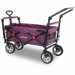 FUXTEC Bollerwagen FX-CT800 Mit UV-geschütztem Sonnendach,Schiebegriff & Innenraumverlängerung Purpur -FUXTEC SHOP 51270818 4