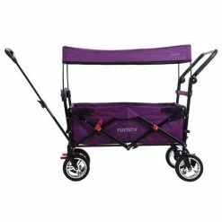 FUXTEC Bollerwagen FX-CT700 Mit UV-geschütztem Sonnendach Und Zusätzlichem Schiebegriff PURPUR